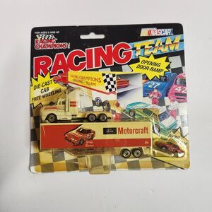 Vtg 1992 Racing Team Transporter #15 Geoff Bodine With Mini Stock Car #15